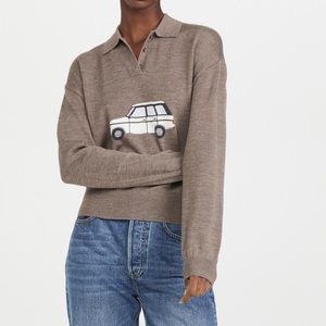 Sandy Liang Car Polo Sweater